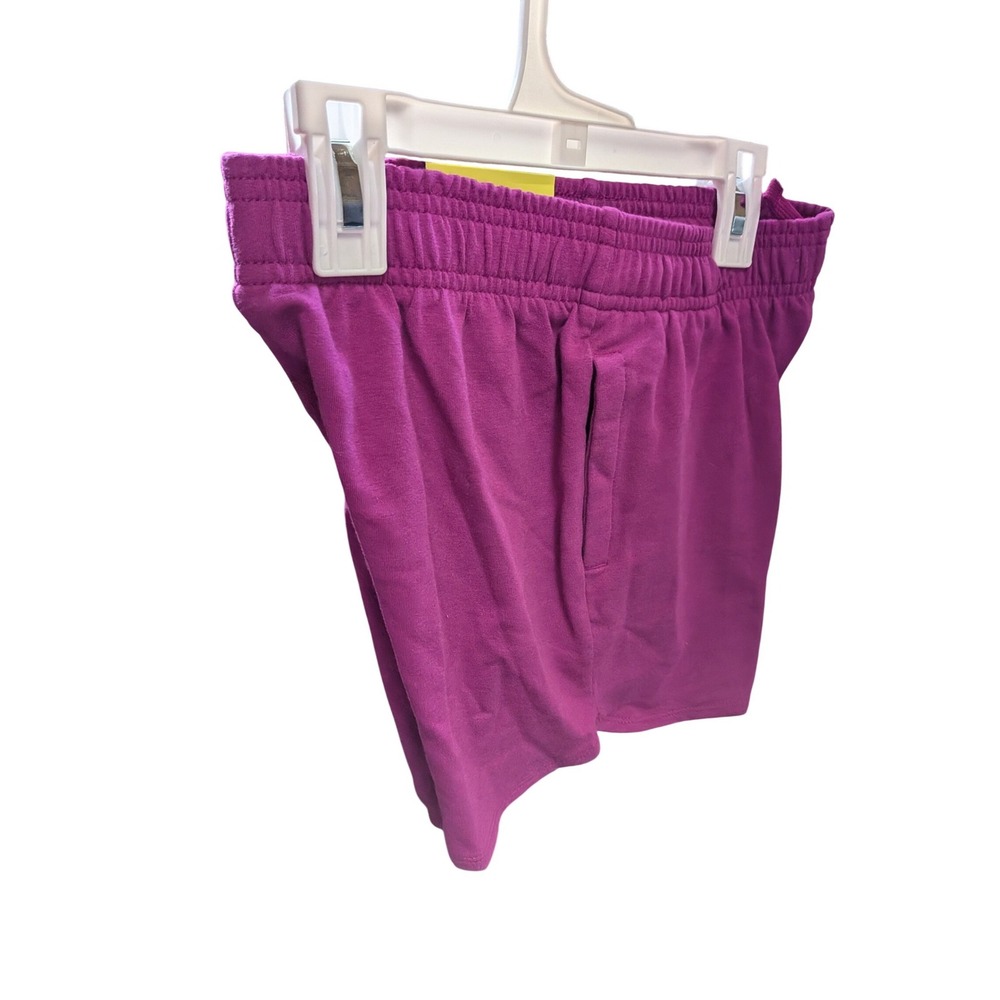 All in Motion Girls Purple Athletic Shorts Fleece Knit Pockets NWT Size L10/12